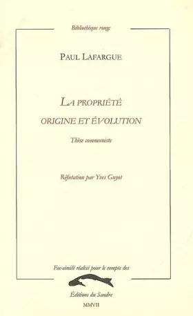 Couverture du produit · La Propriété