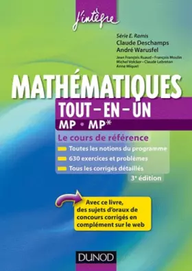 Couverture du produit · Mathématiques tout-en-un MP MP* - 3ème édition - Le cours de référence