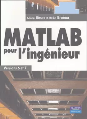 Couverture du produit · MATLAB pour l'ingénieur -  Versions 6 et 7