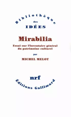Couverture du produit · Mirabilia: Essai sur l'Inventaire général du patrimoine culturel
