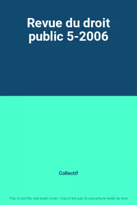 Couverture du produit · Revue du droit public 5-2006