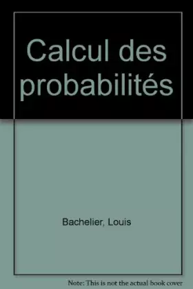 Couverture du produit · Calcul des probabilités