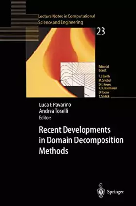 Couverture du produit · Recent Developments in Domain Decomposition Methods
