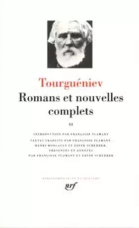 Couverture du produit · Tourguéniev : Romans et nouvelles complets, tome 3