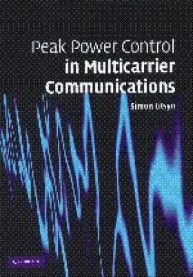 Couverture du produit · Peak Power Control in Multicarrier Communications