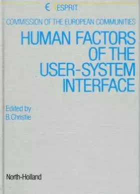 Couverture du produit · Human Factors of the User-system Interface: A Report on an ESPRIT Preparatory Study