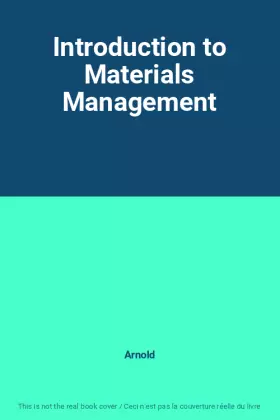 Couverture du produit · Introduction to Materials Management