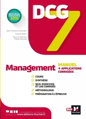 Couverture du produit · DCG 7 - Management - Manuel et applications