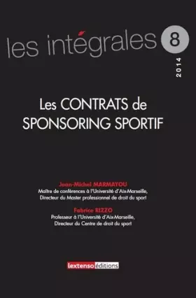 Couverture du produit · les contrats de sponsoring sportif
