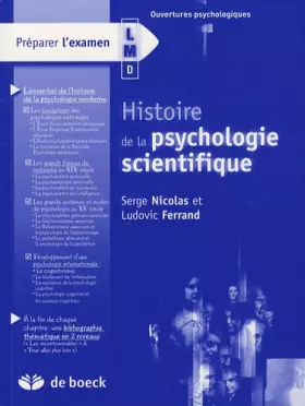Couverture du produit · Histoire de la psychologie scientifique