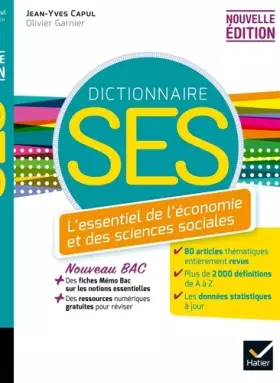 Couverture du produit · Dico SES - Dictionnaire d'économie et de sciences sociales - Ed. 2020