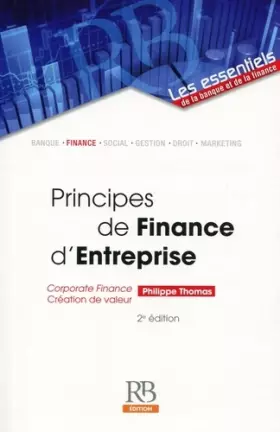 Couverture du produit · Principes de Finance d'Entreprise : Corporate finance, Création de valeur