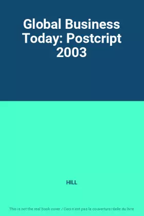 Couverture du produit · Global Business Today: Postcript 2003