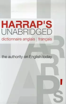 Couverture du produit · Harrap's Unabridged Anglais Francais Tome 1 Ne