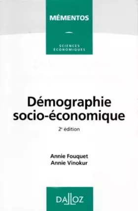 Couverture du produit · Démographie socio-économique