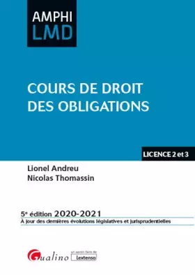 Couverture du produit · Cours de droit des obligations