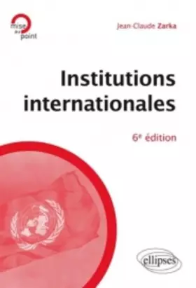 Couverture du produit · Institutions Internationales