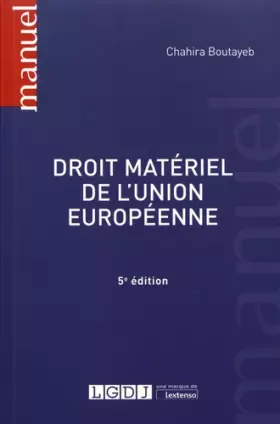 Couverture du produit · Droit matériel de l'Union européenne (2019)