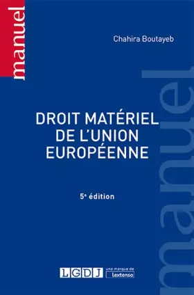 Couverture du produit · Droit matériel de l'Union européenne (2019)