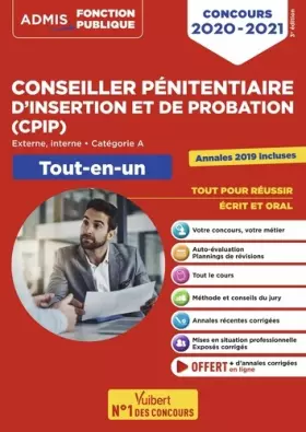 Couverture du produit · Concours Conseiller pénitentiaire d'insertion et de probation (CPIP) - Catégorie A - Tout-en-un - Annales 2019 incluses: Concou