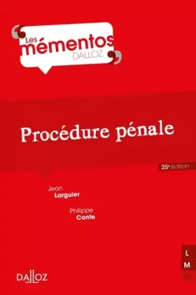 Couverture du produit · Procédure pénale - 25e ed.