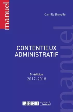 Couverture du produit · Contentieux administratif : Cinquième édition