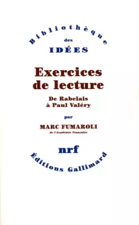 Couverture du produit · Exercices de lecture: De Rabelais à Paul Valéry