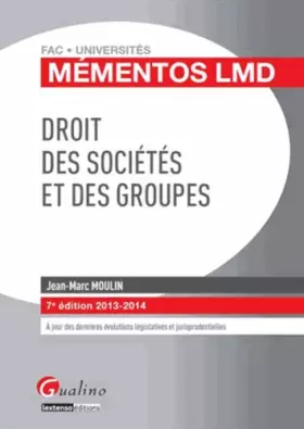Couverture du produit · Mémentos LMD - Droit des sociétés et des groupes