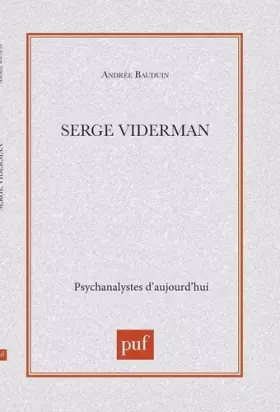 Couverture du produit · Serge Viderman, 1ère édition