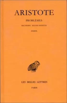 Couverture du produit · Problèmes.Tome III, Sections XXVIII-XXXVIII, Index