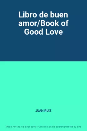 Couverture du produit · Libro de buen amor/Book of Good Love