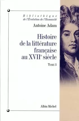 Couverture du produit · Histoire de la littérature française au XVIIe siècle, tome 3