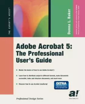 Couverture du produit · Adobe Acrobat 5: The Professional User's Guide
