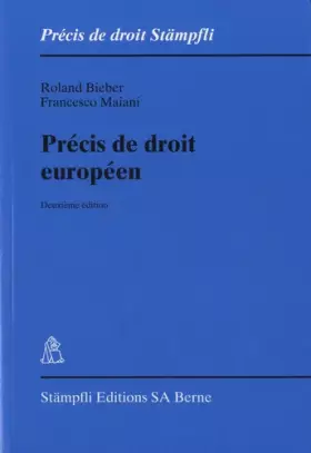 Couverture du produit · Précis de droit européen