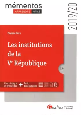 Couverture du produit · Les institutions de la Ve République