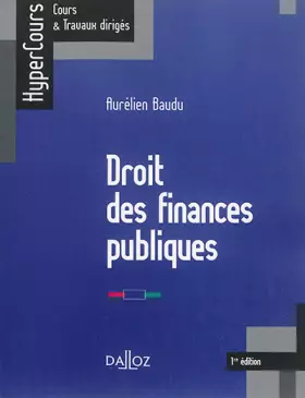 Couverture du produit · Droit des finances publiques - 1re édition