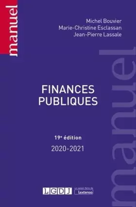 Couverture du produit · Finances publiques (2020-2021)