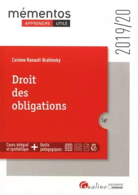 Couverture du produit · Droit des obligations (2019-2020) (16e éd.)