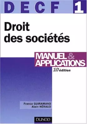 Couverture du produit · DECF, numéro 1 : Droit des sociétés