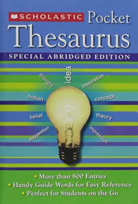 Couverture du produit · Scholastic Pocket Thesaurus Special Abridged Edition