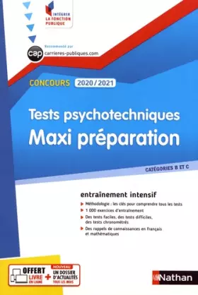 Couverture du produit · Tests psychotechniques Maxi préparation - Intégrer la fonction publique