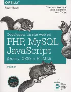 Couverture du produit · Développer un site web en PHP, MySQL et Javascript: jQuery, CSS3 et HTML5.