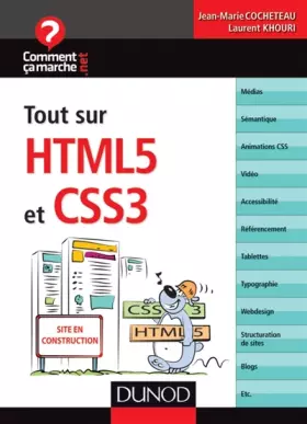 Couverture du produit · Tout sur HTML5 et CSS3