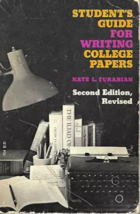 Couverture du produit · STUDENT'S GUIDE FOR WRITING COLLEGE PAPERS