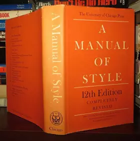 Couverture du produit · Manual of Style