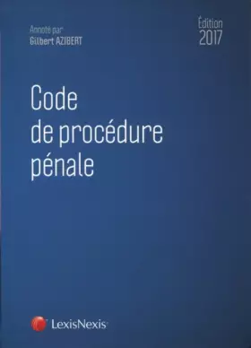 Couverture du produit · Code de procédure pénale 2017