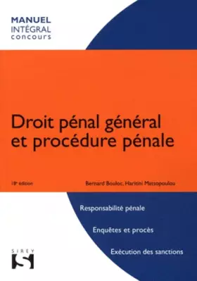 Couverture du produit · Droit pénal général et procédure pénale - 18e éd.: Intégral concours