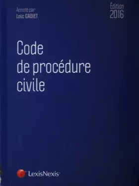 Couverture du produit · Code de procédure civile 2016