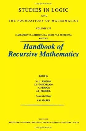 Couverture du produit · Recursive Model Theory, Volume Volume 1 (Studies in Logic and the Foundations of Mathematics)