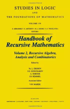 Couverture du produit · Handbook of Recursive Mathematics: Recursive Algebra, Analysis and Combinatorics